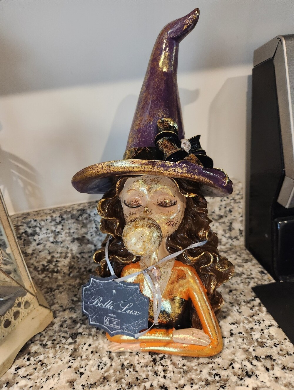 Purple Witch Blowing A Bubble Bella Lux - Picture 6 of 8